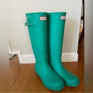 Gently worn hunter boots